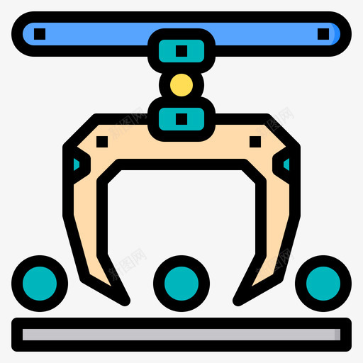 输送带工厂设备1线颜色图标svg_新图网 https://ixintu.com 工厂 设备 输送带 颜色