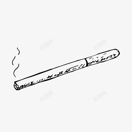 香烟手绘烟图标svg_新图网 https://ixintu.com 手绘 烟草 素描 香烟