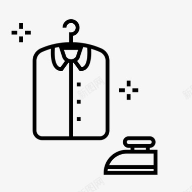 铁衣服领口衬衫服装图标图标