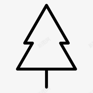 圣诞树庆典装饰图标图标