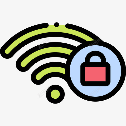 Wifi互联网和技术7线性颜色图标svg_新图网 https://ixintu.com Wifi 互联网 技术 线性 颜色