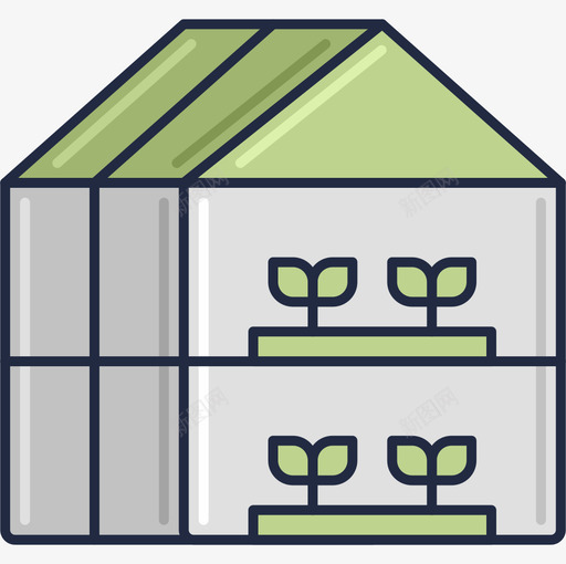 绿色房子科学108线性颜色图标svg_新图网 https://ixintu.com 房子 科学 线性 绿色 颜色