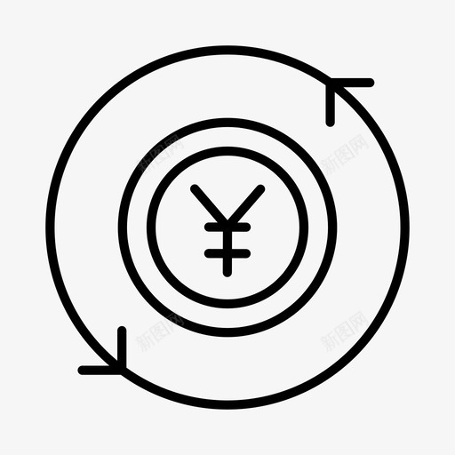 日元银行现金图标svg_新图网 https://ixintu.com 日元 现金 货币 金融 银行