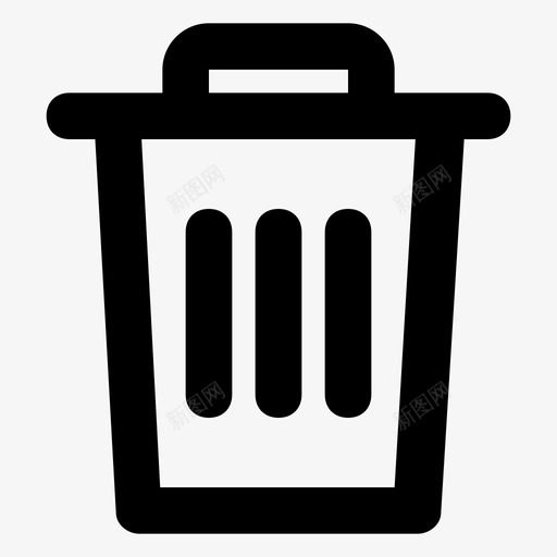 垃圾箱清理删除图标svg_新图网 https://ixintu.com 删除 垃圾箱 废物 清理