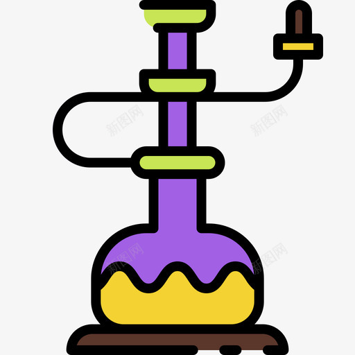 水烟排灯节31线性颜色图标svg_新图网 https://ixintu.com 水烟 灯节 线性 颜色