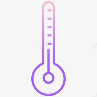 温度计科学技术4轮廓梯度图标图标
