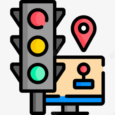交通控制技术101线颜色图标图标