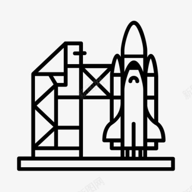 发射场探索火箭图标图标