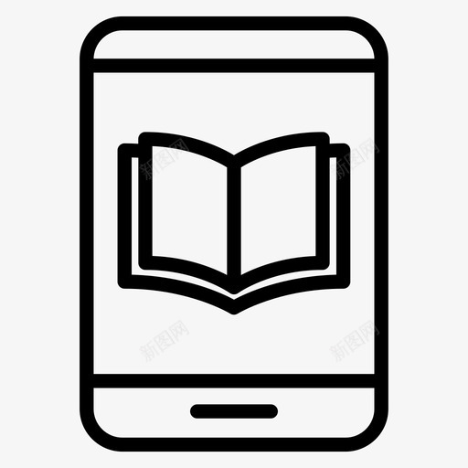 电子书设备kindle图标svg_新图网 https://ixintu.com 25个 kindle 图标 在线学习 平板电脑 电子书 线图 设备 阅读