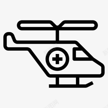 直升机救护车医疗图标图标