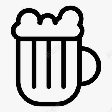 啤酒杯子图标图标