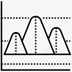山图山图曲线图数据可视化图标高清图片