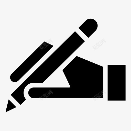 写字的手文件留言图标svg_新图网 https://ixintu.com 写字 手写 文件 留言 铅笔