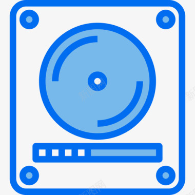 硬盘计算机数据存储5蓝色图标图标