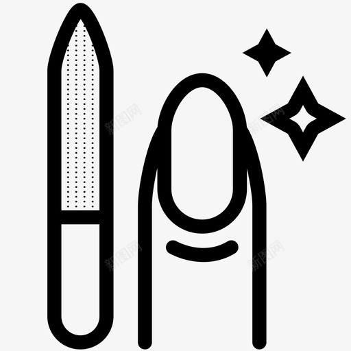 指甲手指指甲锉刀图标svg_新图网 https://ixintu.com 手指 指甲 指甲油 美容 锉刀