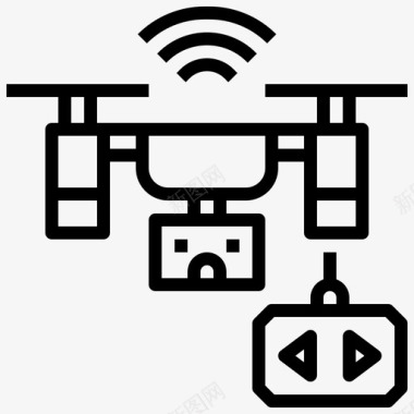 无人机送货电子图标图标