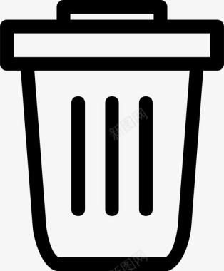 垃圾桶删除消除图标图标