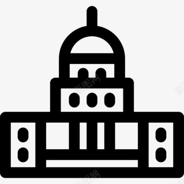 国会大厦地标和纪念碑21直线形图标图标