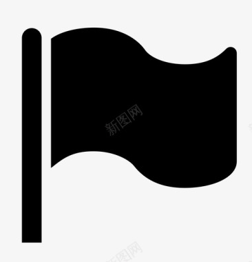 黑色旗帜旗帜空白图标图标