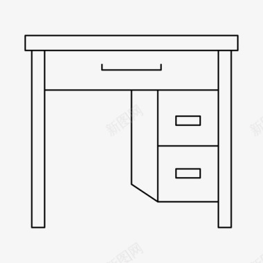 书桌装饰家具图标图标