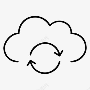 云同步云循环图标图标