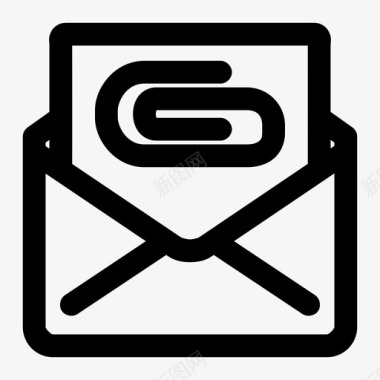 电子邮件帐户附件图标图标