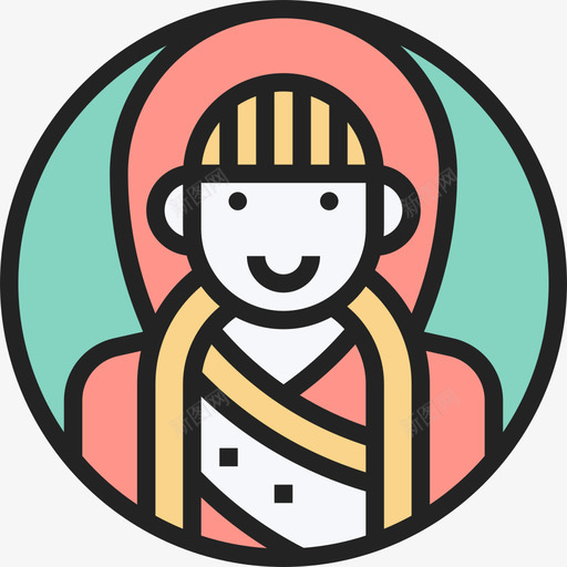 BhutanNationalAvatars1线性颜色图标svg_新图网 https://ixintu.com Avatars Bhutan National 线性 颜色