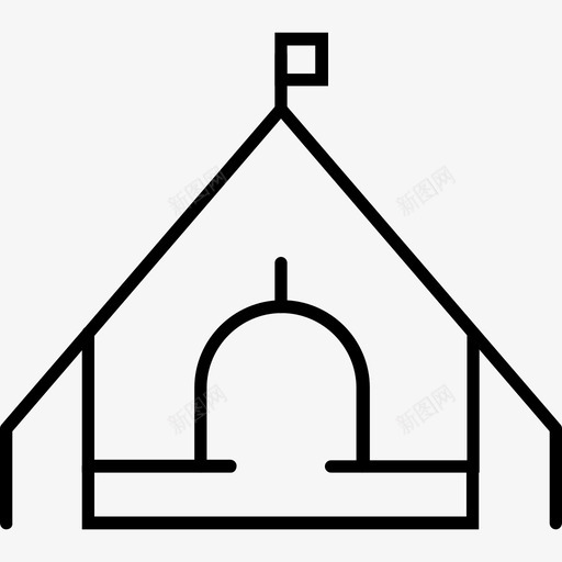 帐篷营地军队图标svg_新图网 https://ixintu.com 军队 安平 帐篷 营地 野营