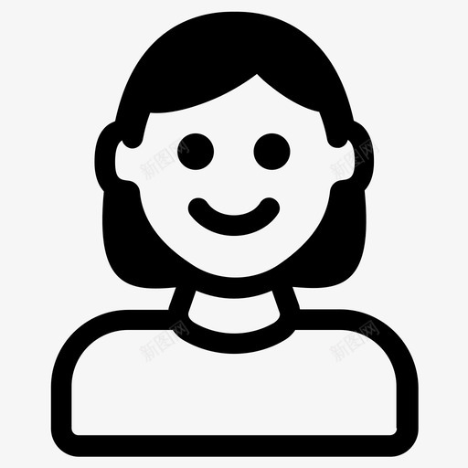 女人女孩快乐的女人图标svg_新图网 https://ixintu.com 乐的 号的 女人 女孩 快乐 符号 表情