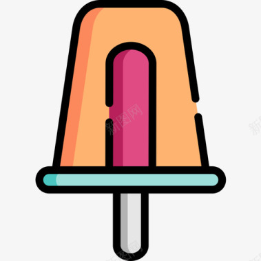 果冻糖果店3线性颜色图标图标