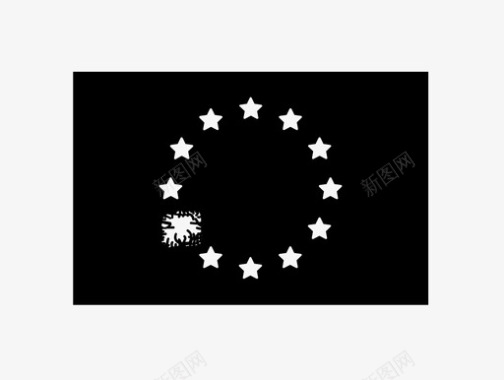 撕裂的脱欧旗帜欧盟公投图标图标