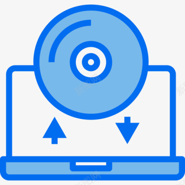 光盘计算机数据存储5蓝色图标图标