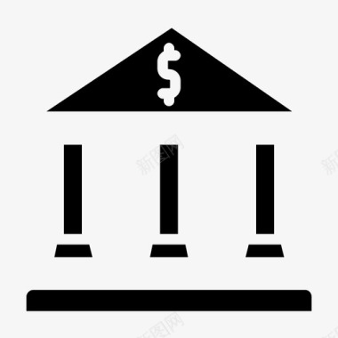 银行银行和金融雕文图标图标