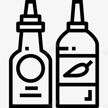 酱汁晚餐直系图标图标