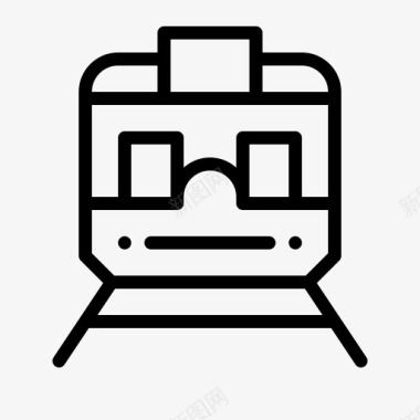 火车城市便利设施5线性图标图标