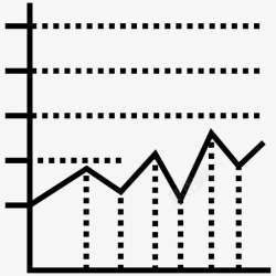 曲线山形曲线图数据可视化分布图图标高清图片