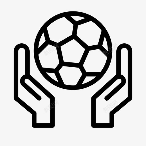 投球足球体育图标svg_新图网 https://ixintu.com 体育 图标 慈善 投球 精神 线条 设置 足球 风格