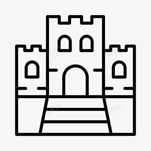 城堡古代历史图标svg_新图网 https://ixintu.com 中世纪 历史 古代 城堡