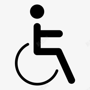 残疾优先权厕所图标图标