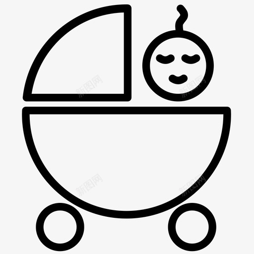 婴儿手推车商店婴儿车图标svg_新图网 https://ixintu.com 商店 婴儿 婴儿车 手推车
