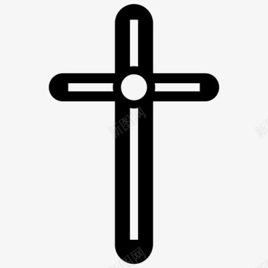 基督教符号天主教十字架图标图标