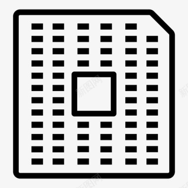 微芯片计算机硬件图标图标