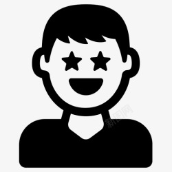 人的表情流行的惊人的名人的图标高清图片