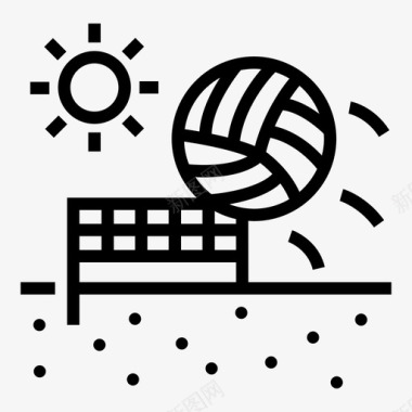沙滩排球运动游戏图标图标