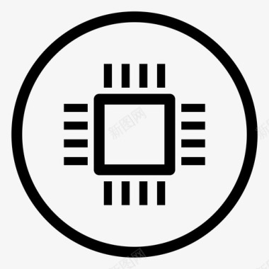 微芯片计算机硬件图标图标