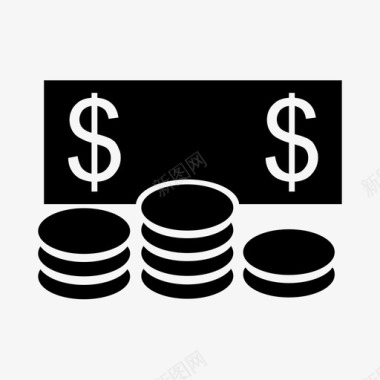 生意现金美元图标图标