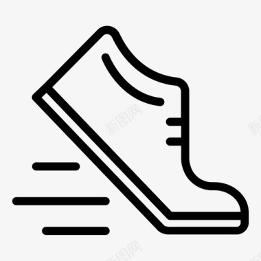 跑步鞋子运动图标图标