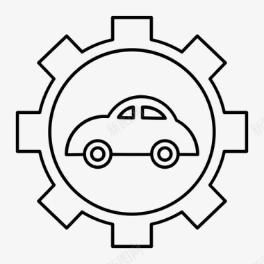 汽车修理汽车设置图标图标