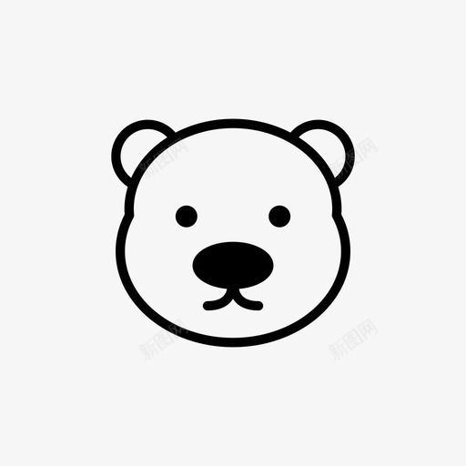 熊动物可爱图标svg_新图网 https://ixintu.com 动物 北极熊 可爱 熊动物 野熊