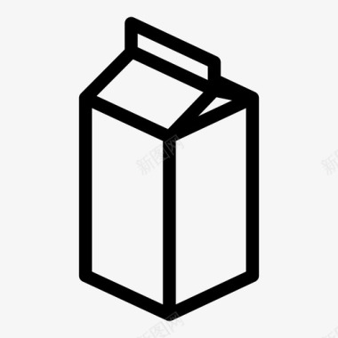 牛奶饮料纸箱图标图标